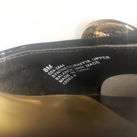 Women's East5th Brown and Tan Slip On Open Toe Buckle Design Size 8M - Picture 12 of 12